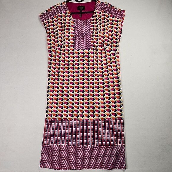 Laundry by Shelli Segal Dresses & Skirts - Laundry by Shelli Segal Small Geometric Boho Cap Sleeve Shift Dress Vibrant